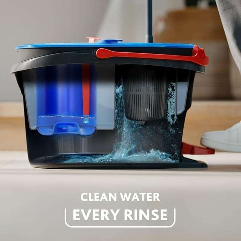 O-Cedar EasyWring RinseClean Microfiber Spin Mop & Bucket Floor Cleaning System with Lavender Pac (Variety Pack) - Image 6