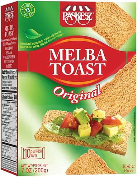 Snacktery Original Melba Toast Crackers - Thin and Crispy Flatbread Crackers - Mini Toasts for Dips, Spreads, Salads - 7 Oz - Image 1