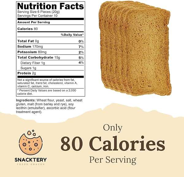Snacktery Original Melba Toast Crackers - Thin and Crispy Flatbread Crackers - Mini Toasts for Dips, Spreads, Salads - 7 Oz - Image 2