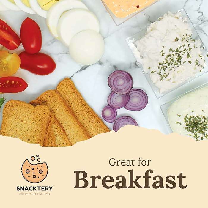 Snacktery Original Melba Toast Crackers - Thin and Crispy Flatbread Crackers - Mini Toasts for Dips, Spreads, Salads - 7 Oz - Image 3