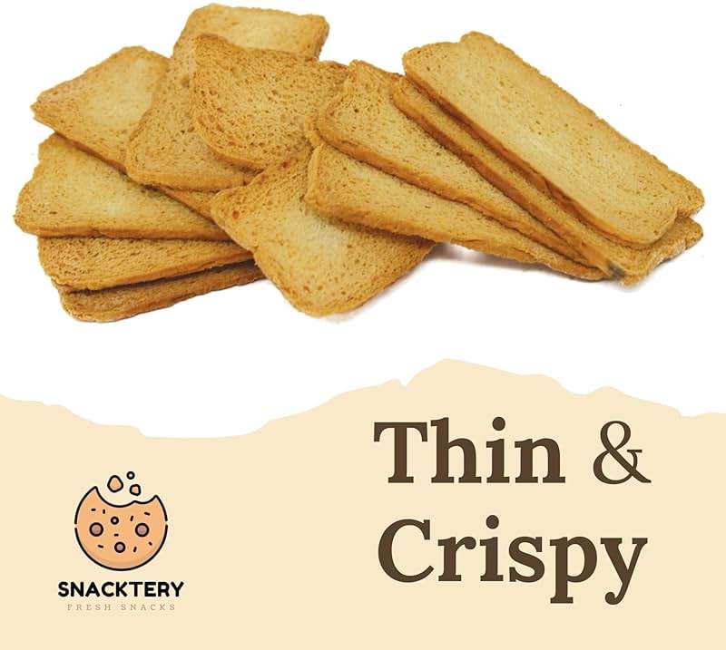 Snacktery Original Melba Toast Crackers - Thin and Crispy Flatbread Crackers - Mini Toasts for Dips, Spreads, Salads - 7 Oz - Image 4