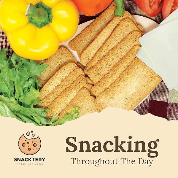 Snacktery Original Melba Toast Crackers - Thin and Crispy Flatbread Crackers - Mini Toasts for Dips, Spreads, Salads - 7 Oz - Image 5