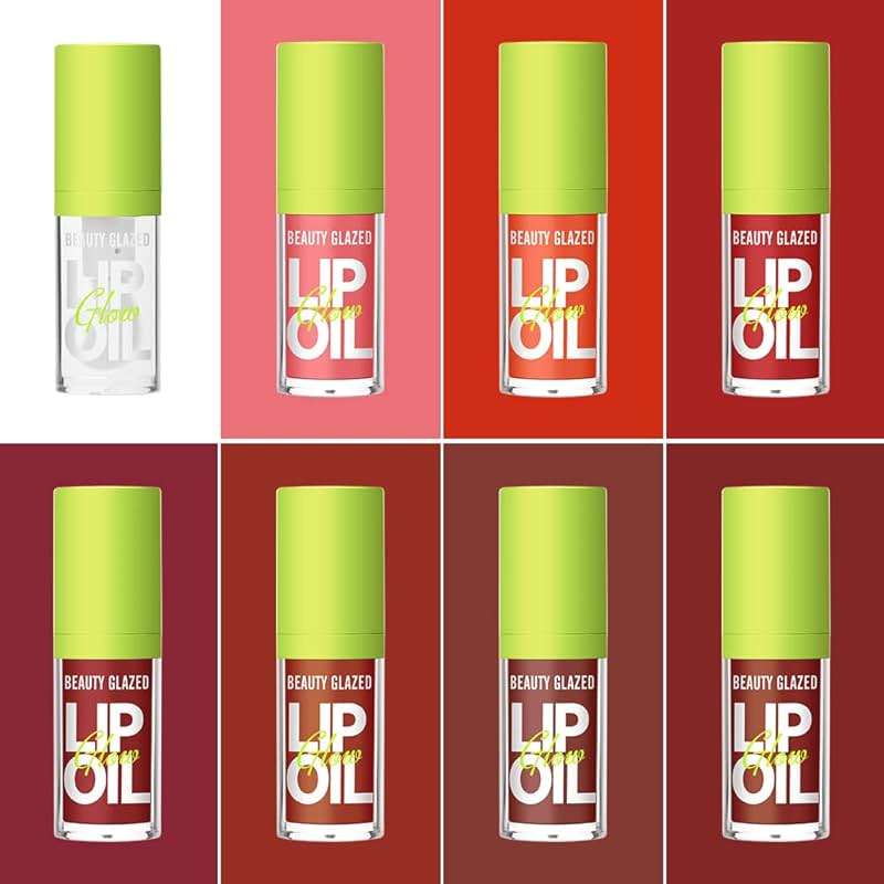 Beauty Glazed Big Brush Head Lip Oil, Ultra-Hydrating & Nourishing, Smooth Glossy Finish Lip Glow Oil, Shiny and Vegan Tinted Lip Gloss, Non-Sticky Formula (102# KISSY) - Image 4