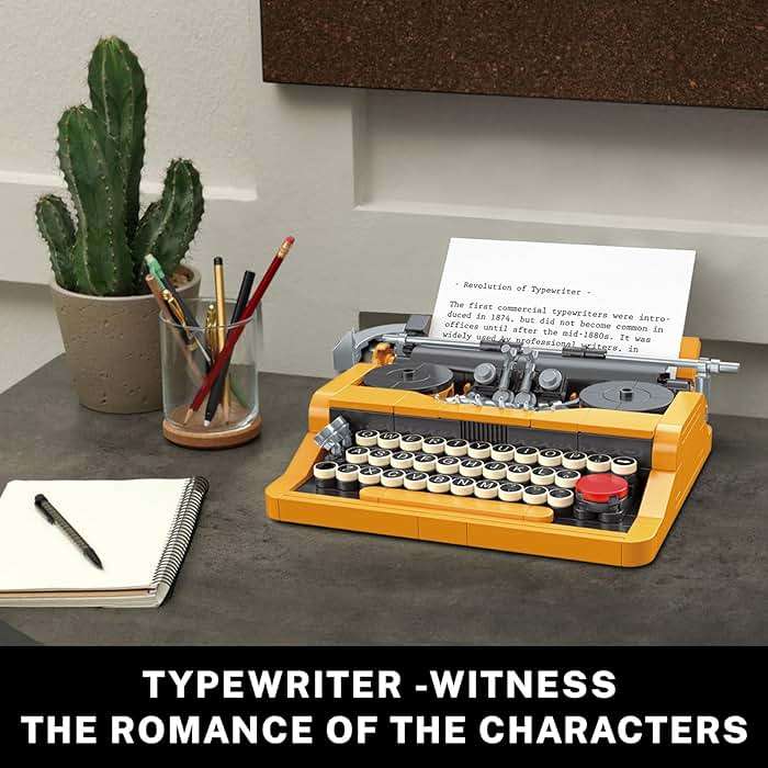 JMBricklayer Typewriter Walkman Television Building Toys 20131, Collectible Vintage Display Model Office Room Decor, Creative Hobbies Activity, Unique Gift Ideas for Adults Teens Kids(660 Pieces) - Image 3