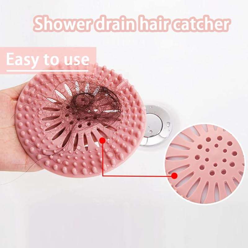 5 Pack Hair Catcher Durable Silicone Hair Stopper Shower Drain Covers, Easy to Install and Clean for Bathroom Bathtub Kitchen - Image 5