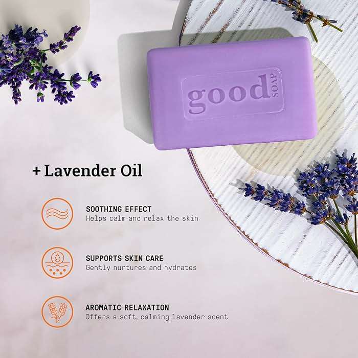 Alaffia Good Soap Lavender (4 Bars) + Trial-Size Herbal Bar – Long-Lasting, Triple-Milled with Fair Trade Shea Butter - Image 5