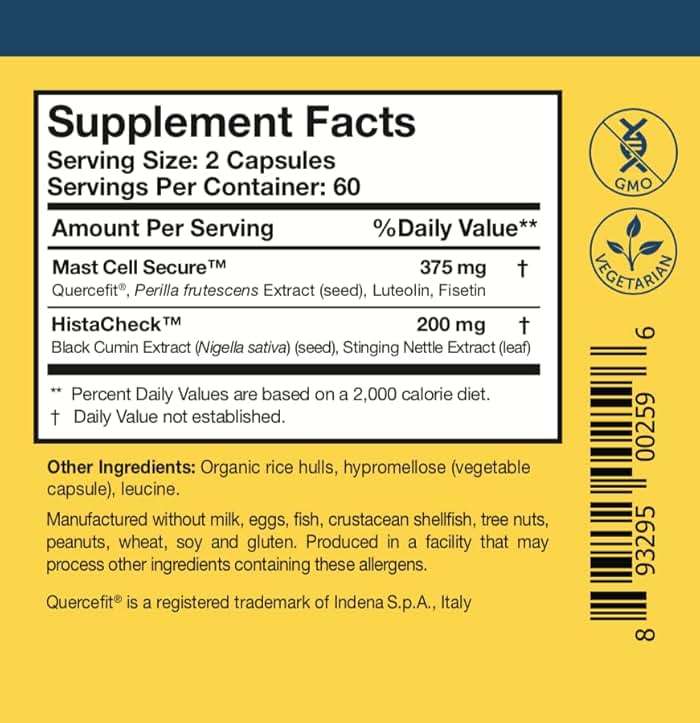 Researched Nutritionals HistaQuel - Dual-Action Histamine & Mast Cell Support Formula - Clinically Researched Flavonoid & Herbal Formula with Stinging Nettle & Black Cumin Seed Oil, 120 Capsules - Image 6