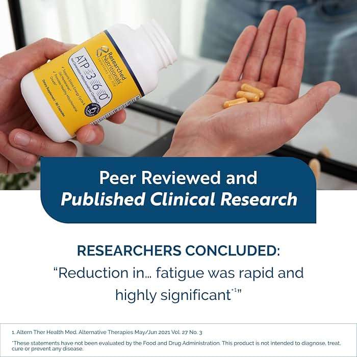 Researched Nutritionals ATP 360 - Mitochondrial Supplements to Support Entire Energy Cycle & Cell Membranes - Clinically Researched ATP Supplements, High Dose CoQ10, R-Lipoic Acid & PQQ, 90 Capsules - Image 3