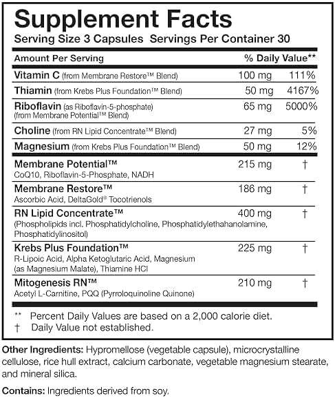 Researched Nutritionals ATP 360 - Mitochondrial Supplements to Support Entire Energy Cycle & Cell Membranes - Clinically Researched ATP Supplements, High Dose CoQ10, R-Lipoic Acid & PQQ, 90 Capsules - Image 6