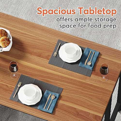 Tribesigns Kitchen Island, Kitchen Shelf Bar Table with 5 Open Storage Shelves and Large Worktop, Industrial Butcher Block Island (Stools Not Included) - Image 6