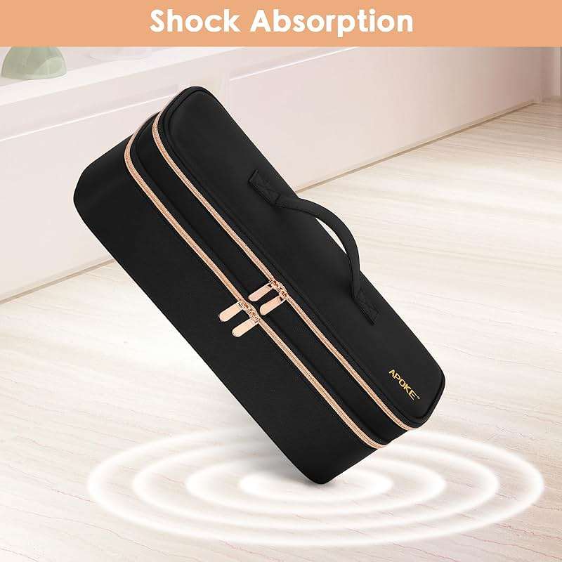 APOKE Double Layer Travel Case Compatible with Revlon One Step Hair Dryer Brush Original 1.0 & Plus 2.0, Portable Lightweight Carrying Case Storage Bag for All Brand Hot Tools Volumizer Hot Air Brush - Image 4