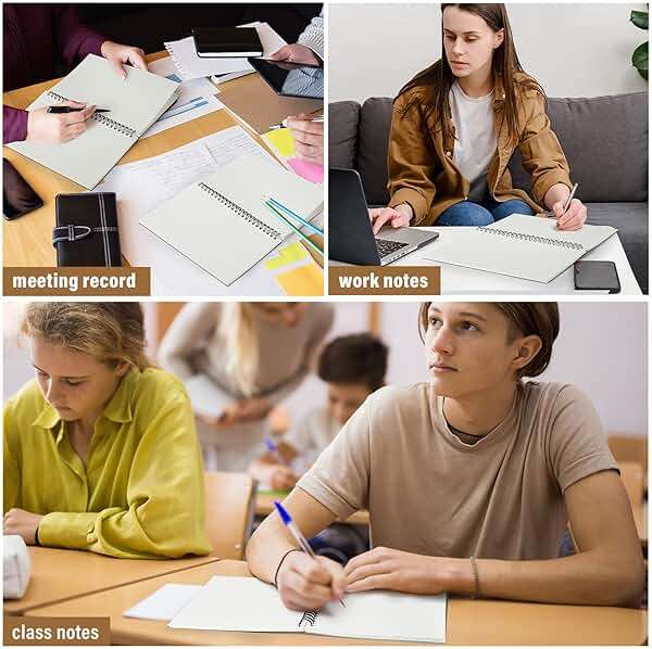 Fuutreo 12 Pcs Spiral Notebook for Work A5 8.3 x 5.7 Inch College Ruled Spiral Journal Notebook Kraft Cover Ruled Paper, 12 Color, 60 Sheets, 120 Pages for Office School(Morandi Color) - Image 6