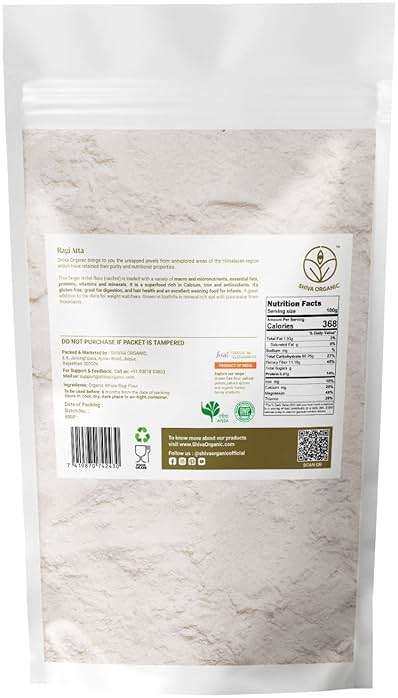 Shiva Organic Ragi Atta - 1.5 kg | Finger Millet Flour | High Protein, Gluten-Free | Stone Ground, Ancient Grain | Sourced from Nature - Image 4