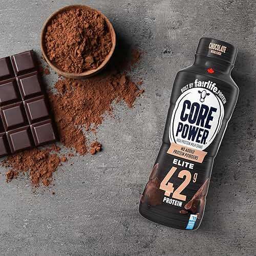 Core Chocolate Power Elite Failrlife High Protein Shakes (42 Grams) 14 Oz. 6 pack in The Award Box Packaging - Image 5