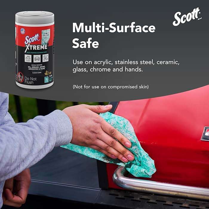 Scott Shop Original Xtreme Multi-Purpose Cleaning Wipes (54591), Heavy Duty Textured Extreme Clean Wiper with Citrus Scent, 9"x7" Wipe (6 Canisters of 75 Sheets, 450 Sheet Total) - Image 6