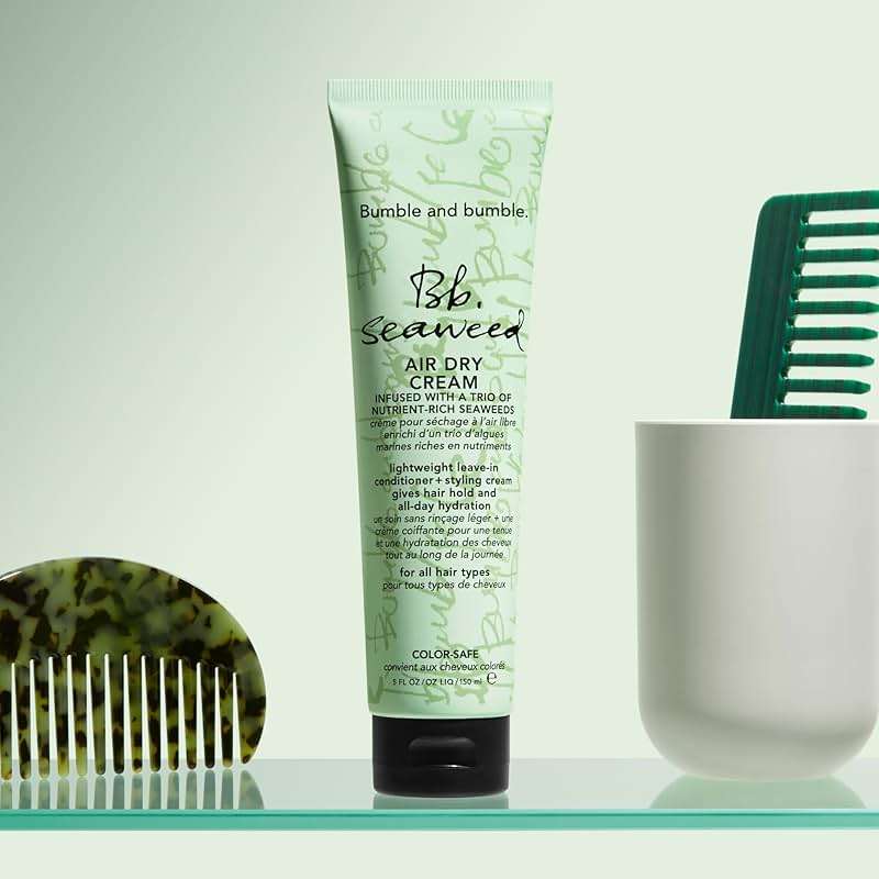 Bumble and bumble. Seaweed Nourishing Air Dry Hair Styling Cream | Leave-In Conditioner | Detangling, Hydrating, Anti Frizz, Soft Hold, Color Safe | For All Curly, Wavy, Straight Hair Types - Image 8