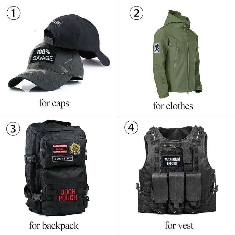 Gleihow 12 Pieces Random Funny Tactical Morale Patch Full Embroidery Military Loop and Hook Patches for Caps Backpacks Vest Harness Military Uniforms - Image 5