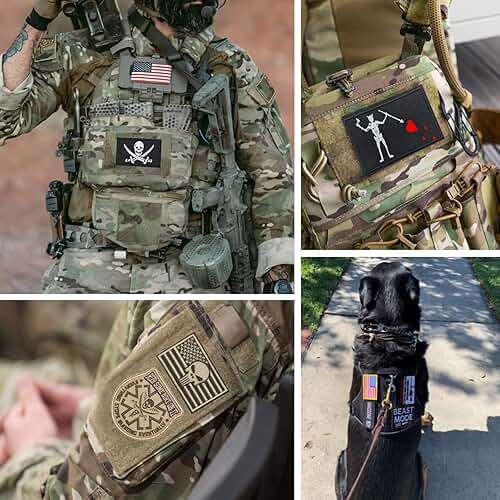 Gleihow 12 Pieces Random Funny Tactical Morale Patch Full Embroidery Military Loop and Hook Patches for Caps Backpacks Vest Harness Military Uniforms - Image 6