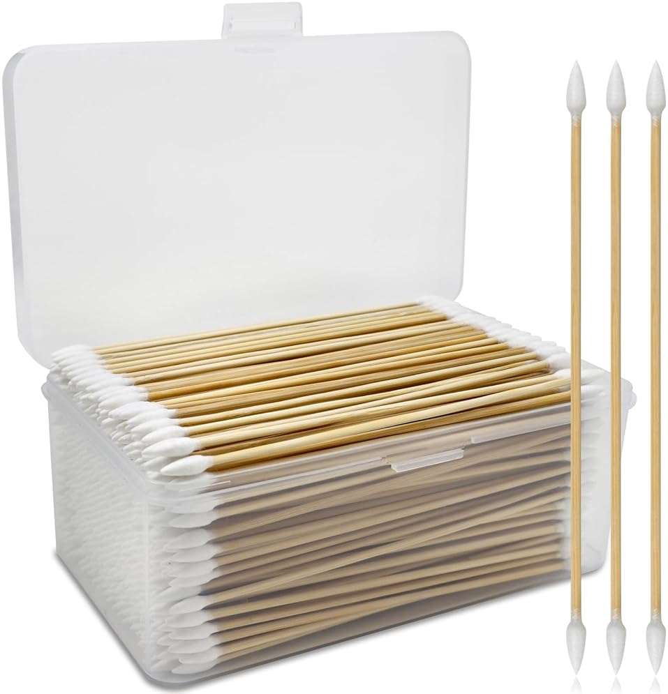900/400PCS Double-Ended 6" Pointed Gun Cleaning Swabs - for Precision Firearm Cleaning and Applying, Gun Cleaning Supplies, Lint-Free and Highly Absorbent - Image 1
