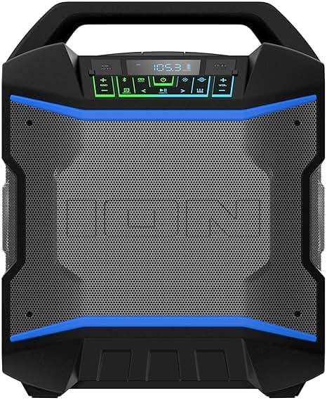 ION Block Rocker - Portable Bluetooth Outdoor Party Speaker with Karaoke Microphone, Battery, 4 Speakers, Radio, USB Port, App, Water-Resistant, 120W - Image 8
