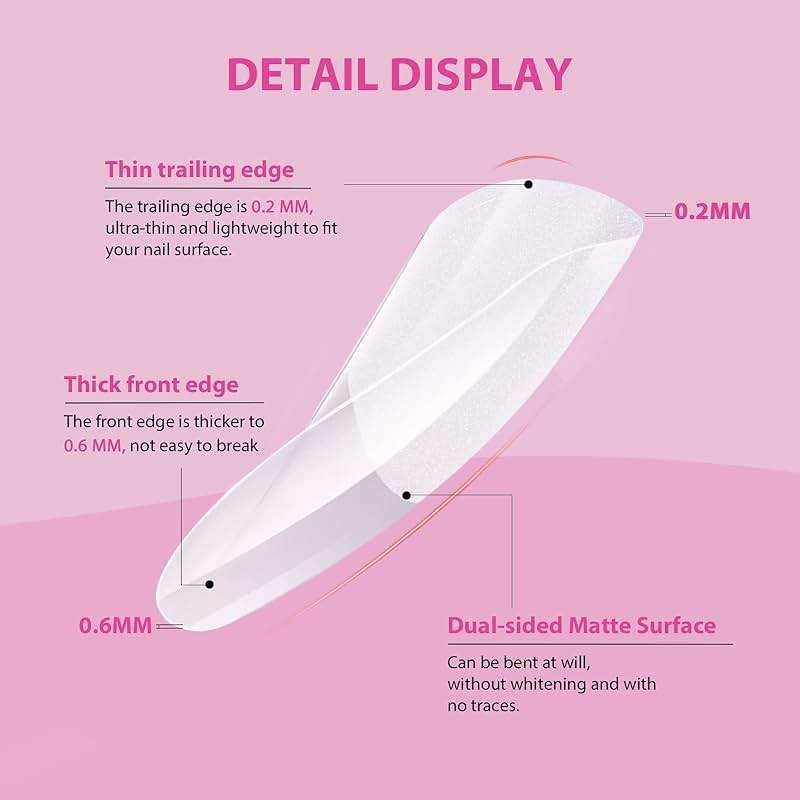 SAVILAND Almond Gel Nail Kit: Nail Drill Kit U V Lamp for Nails 500PCS Almond Nail Tips Gel Nail X Kits Nail Glue Easy Use Manicure Tool Extension Set DIY At Home Salon Gift for Women - Image 4