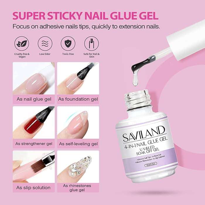 SAVILAND Almond Gel Nail Kit: Nail Drill Kit U V Lamp for Nails 500PCS Almond Nail Tips Gel Nail X Kits Nail Glue Easy Use Manicure Tool Extension Set DIY At Home Salon Gift for Women - Image 6