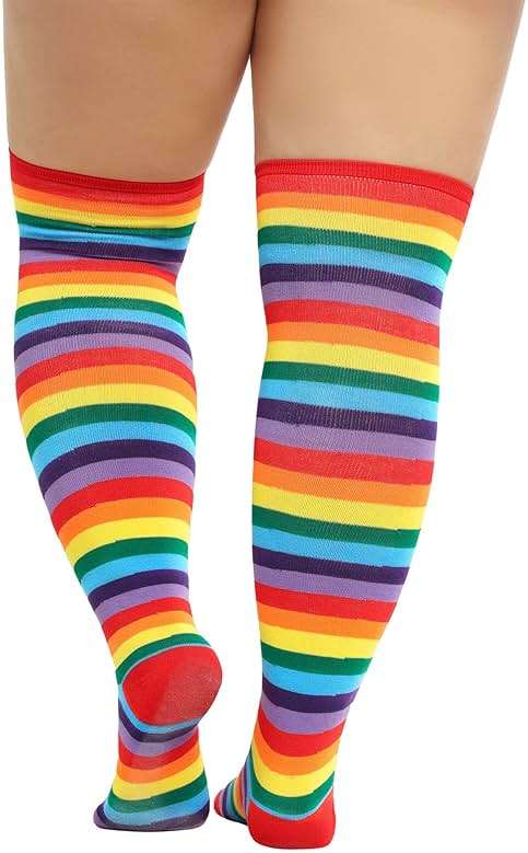 Zando Plus Size Thigh High Socks Extra Long Leg Warmers Over Knee Thick Socks Chunky Knit Thigh High Stockings - Image 3