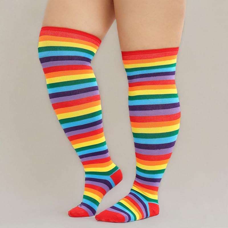 Zando Plus Size Thigh High Socks Extra Long Leg Warmers Over Knee Thick Socks Chunky Knit Thigh High Stockings - Image 7