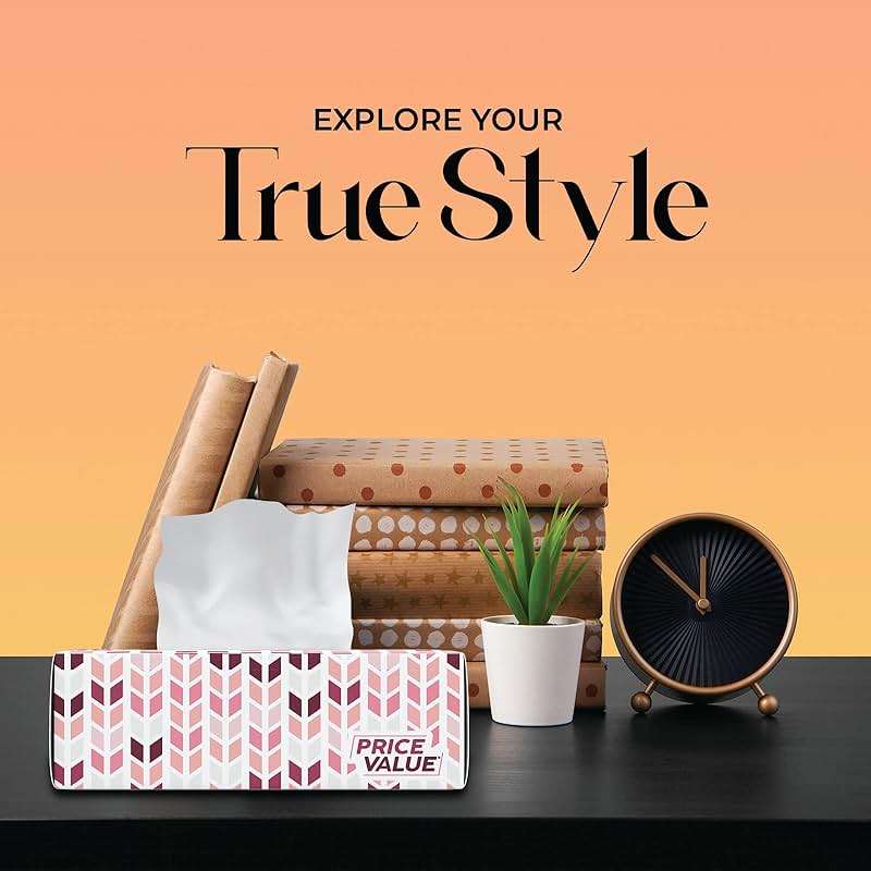 Price Value Facial Tissues, Soft Facial Tissue - 8 Boxes, 230 Sheets Per Box (1,840 Total Sheets), Gentle & Durable Tissue Boxes Bulk for Home, Office & Travel - Image 4
