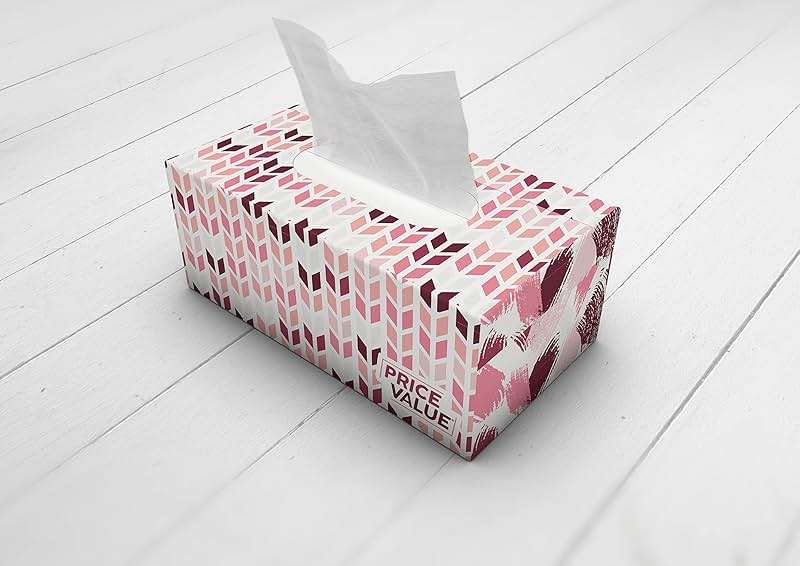 Price Value Facial Tissues, Soft Facial Tissue - 8 Boxes, 230 Sheets Per Box (1,840 Total Sheets), Gentle & Durable Tissue Boxes Bulk for Home, Office & Travel - Image 7