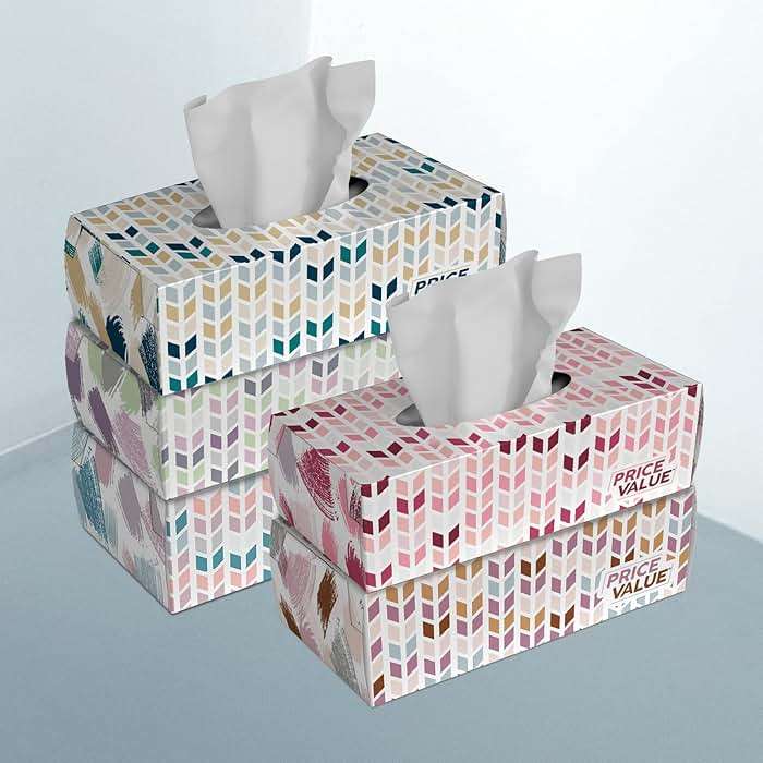 Price Value Facial Tissues, Soft Facial Tissue - 8 Boxes, 230 Sheets Per Box (1,840 Total Sheets), Gentle & Durable Tissue Boxes Bulk for Home, Office & Travel - Image 8