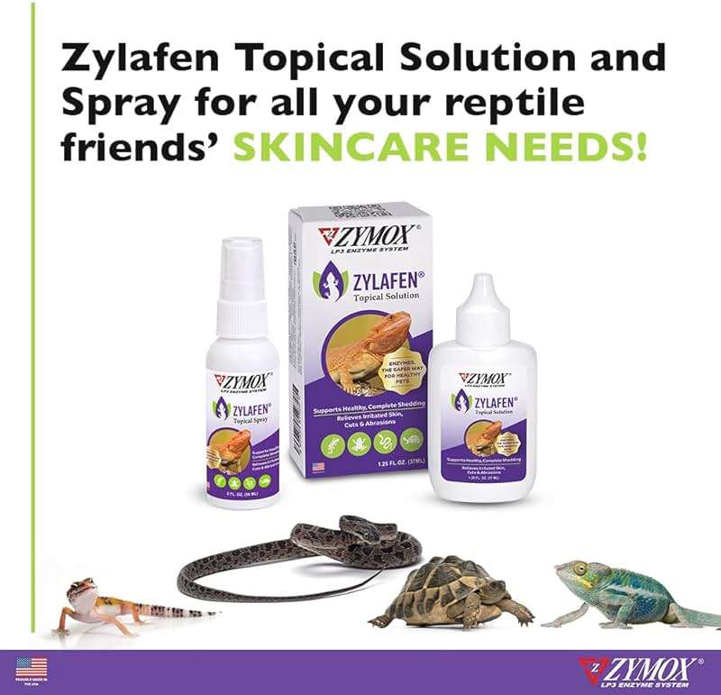 Zymox Zylafen Topical Solution for Reptiles, 1.25 oz. – Supports Healthy, Complete Shedding for Lizards, Snakes, Turtles & Frogs – Soothes Irritated Skin: Abrasions, Wounds, & Abnormal Shedding - Image 6