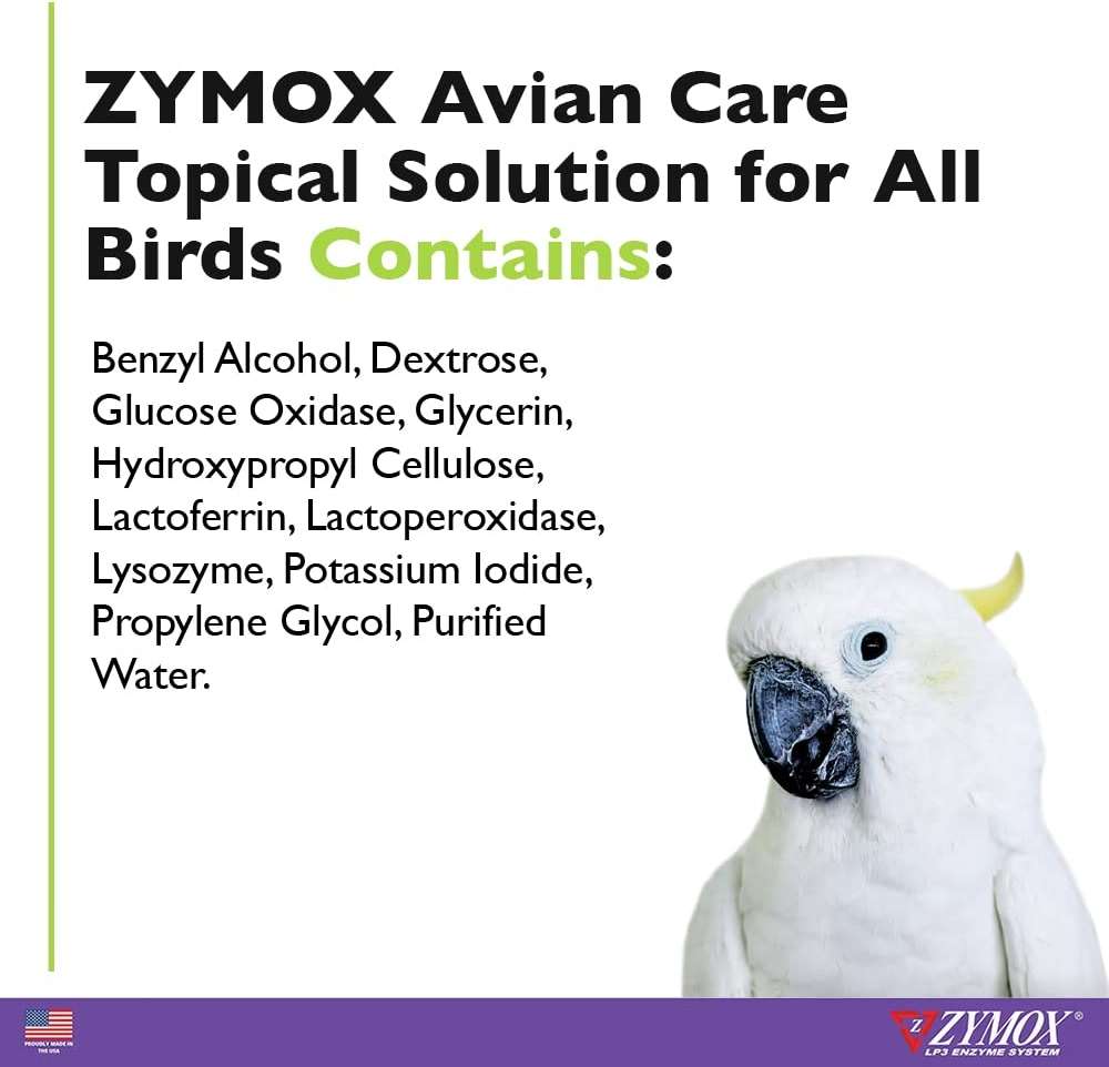 Zymox Avian Care Topical Solution w/o Hydrocortisone - 1.25 oz - Image 3