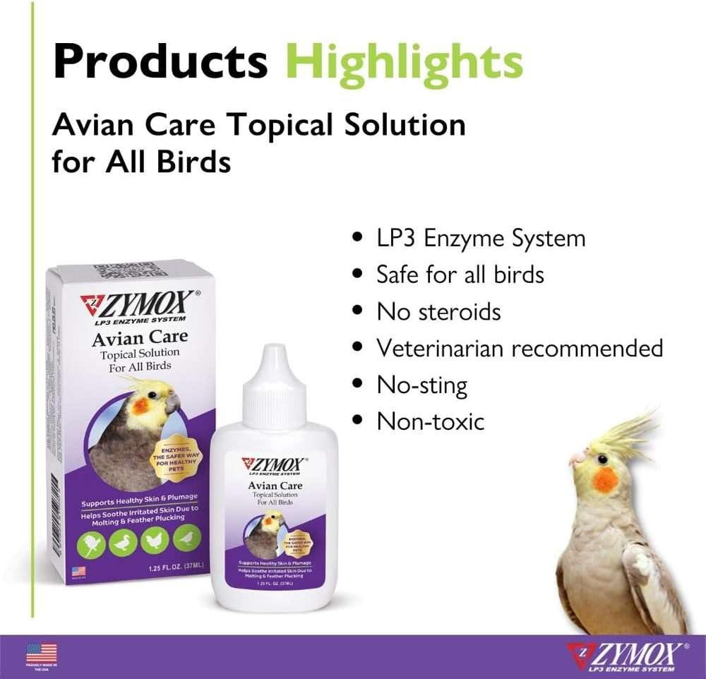 Zymox Avian Care Topical Solution w/o Hydrocortisone - 1.25 oz - Image 4