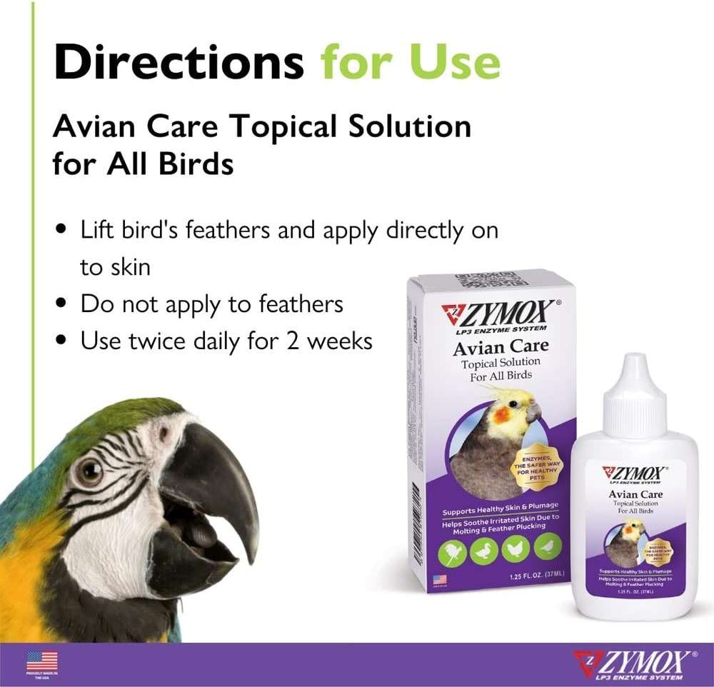 Zymox Avian Care Topical Solution w/o Hydrocortisone - 1.25 oz - Image 5