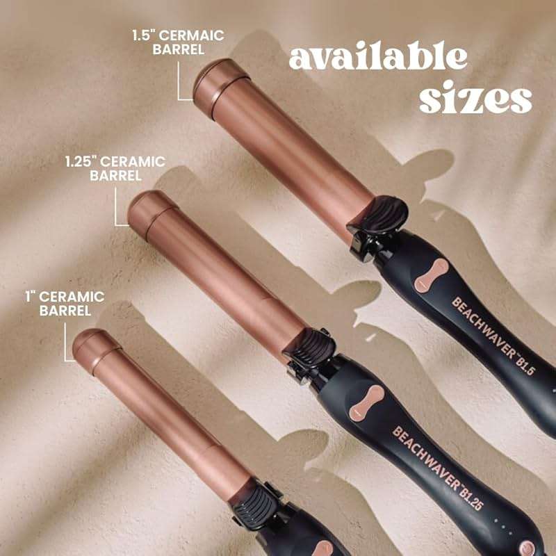 The Beachwaver Co. Rotating Curling Iron Ceramic Curling Iron - Largest Barrel Size for Long Hair! | Auto-Shut Off, Travel-Friendly, Dual Voltage - Image 8