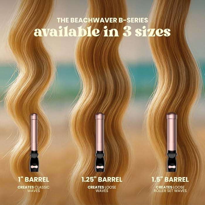 The Beachwaver Co. Rotating Curling Iron Ceramic Curling Iron - Largest Barrel Size for Long Hair! | Auto-Shut Off, Travel-Friendly, Dual Voltage - Image 9