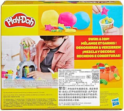 Play Doh Swirlin' Smoothies Toy Blender Playset, Play Kitchen Appliances, Kids Arts and Crafts Toys for 3 Year Old Girls and Boys and Up - Image 15
