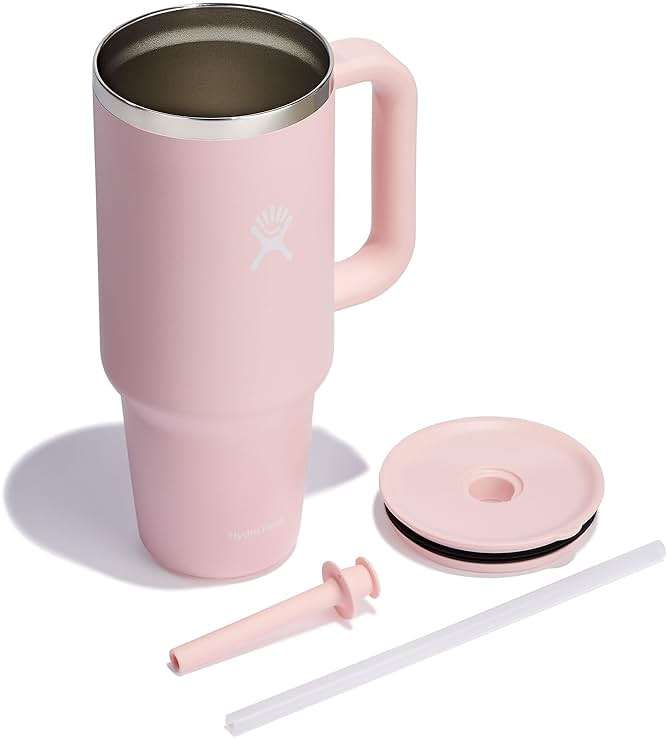 Hydro Flask Travel Tumbler with Handle, Lid and Straw - Insulated Stainless Steel in 40 Oz Trillium - Image 10