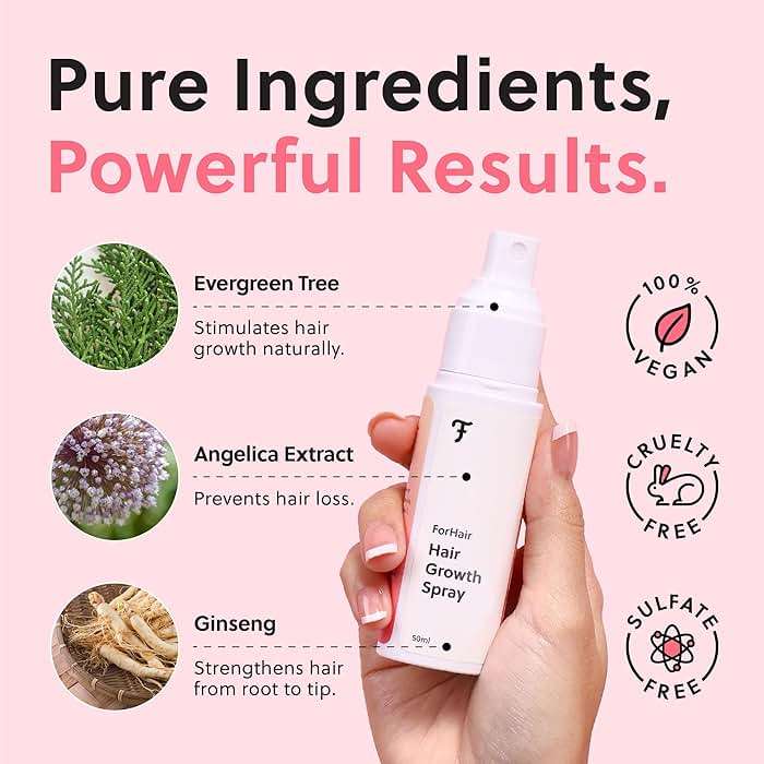 ForChics Hair Growth Serum for Women- Results in 4 Weeks- Hormone Free Hair Regrowth Treatment - For Thinning Hair Loss - Fast Absorbing Non-Greasy Scalp Spray 50ml - Image 4