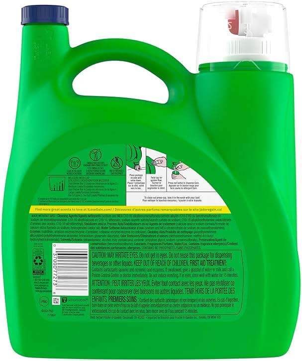 Gain Liquid Laundry Detergent, Original Scent, 154 fl oz, 107 loads, Freshness + Odor Fighting, High efficiency washing machine iquid cleaning soap - Image 8