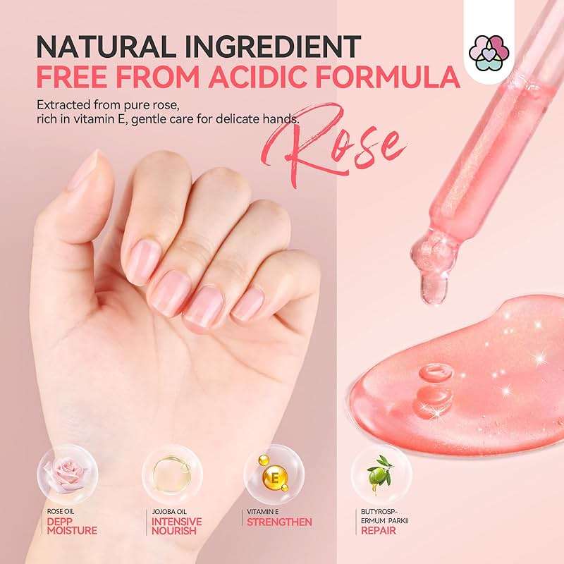 SAVILAND Cuticle Oil Vitamin E: 40ml Rosehip Nail Growth Oil Jojoba Mineral Nail Oil Plant-based Cuticle Oil For Nails Ultra Nourishing Repairing - Image 3