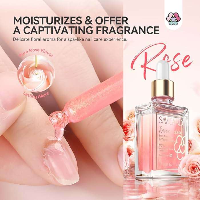 SAVILAND Cuticle Oil Vitamin E: 40ml Rosehip Nail Growth Oil Jojoba Mineral Nail Oil Plant-based Cuticle Oil For Nails Ultra Nourishing Repairing - Image 7
