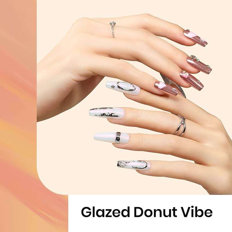 Beetles 20 Colors Metallic Chrome Nail Powder Kit 24Pcs Pearl Chrome Nails Powder Glitter Gold Silver Mirror Nail Art with Base Top Coat & Decoration Sealing Black Gel Nails Polish Gifts for Women - Image 6
