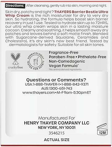 THAYERS Barrier Bestie Ultra Whip Face Cream, Moisturizer with Sugarcane Squalane and Ceramides, Skin Care for Dry to Very Dry Skin, 2.0 Oz - Image 7