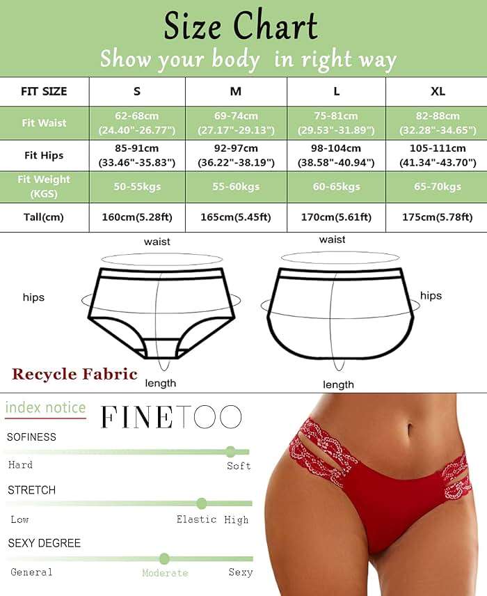 FINETOO Seamless Underwear for Women Cheeky Bikini Panties High Cut V-waist Lace Underwear Women Cute Bikinis 6 Pack - Image 5