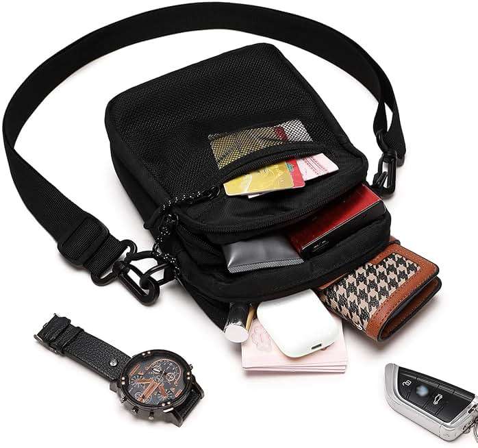 Lohol Small Messenger Bag for Men Women, Water Resistant Adjustable Crossbody Sling bag Purse for Travel Sports - Image 6