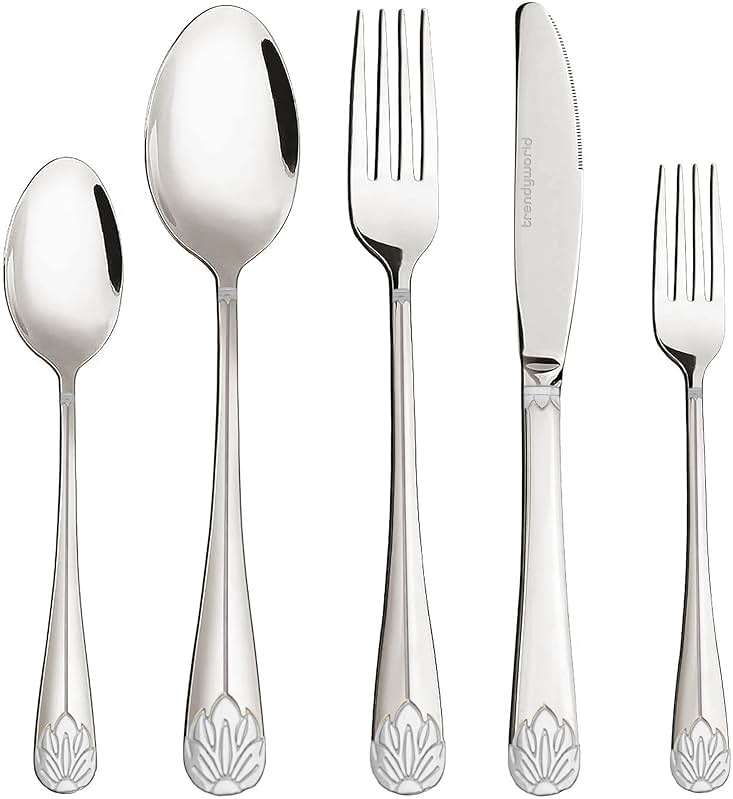 Silverware Set Limited Edition – 30 Piece Family Dinnerware Set – Flatware Set for 6 – Silver Tableware Set – Spoons, Knives, Teaspoons, Forks, Salad Forks - Image 1