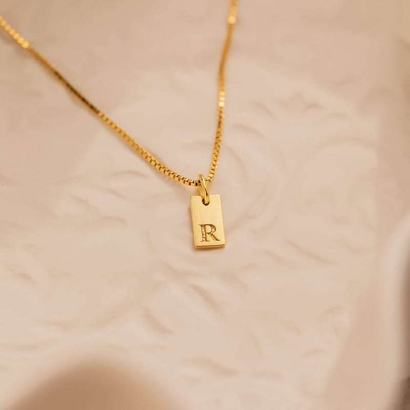 Initial Necklaces for Women 14K Gold Plated Letter Necklace Dainty Waterproof Pendant Necklace Personalized Gifts Trendy Gold Jewelry - Image 6