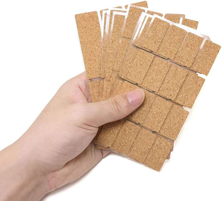 Honbay 168PCS Cork Label Stickers Removable Name Tags Sticker Wooden Self Adhesive Labels for Containers Jars Bottles or Kitchen Home Organization (2 Size) - Image 4